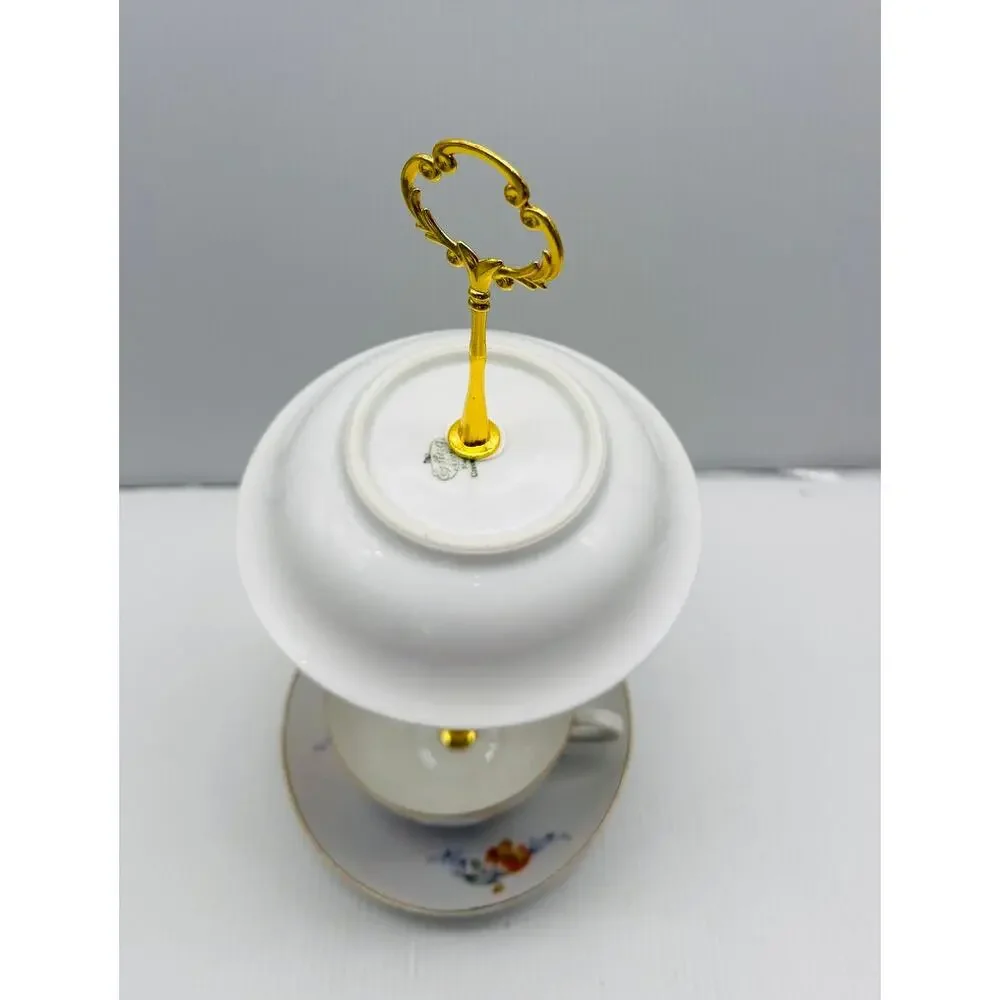 Vintage Teacup Bird Feeder Handmade Garden Decor